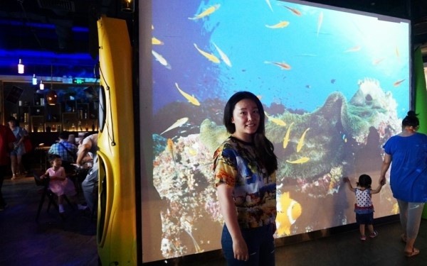 墻面互動投影-水族館